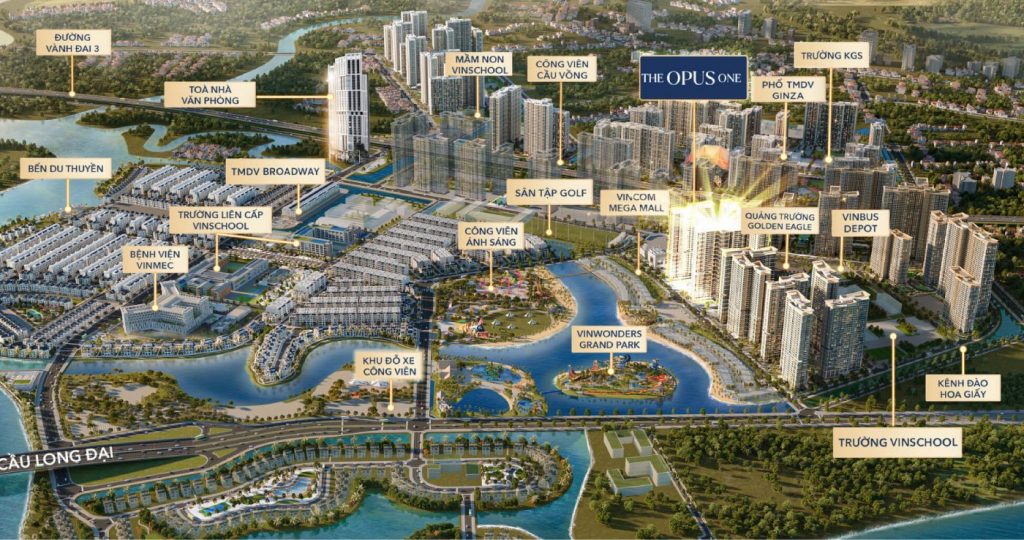 hệ tiện ích của khu the opus one