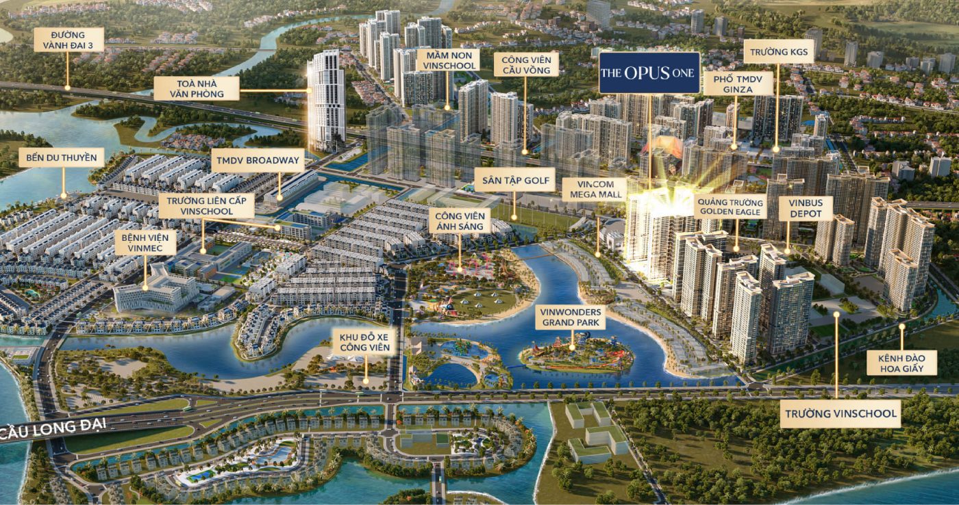 hệ tiện ích của khu the opus one