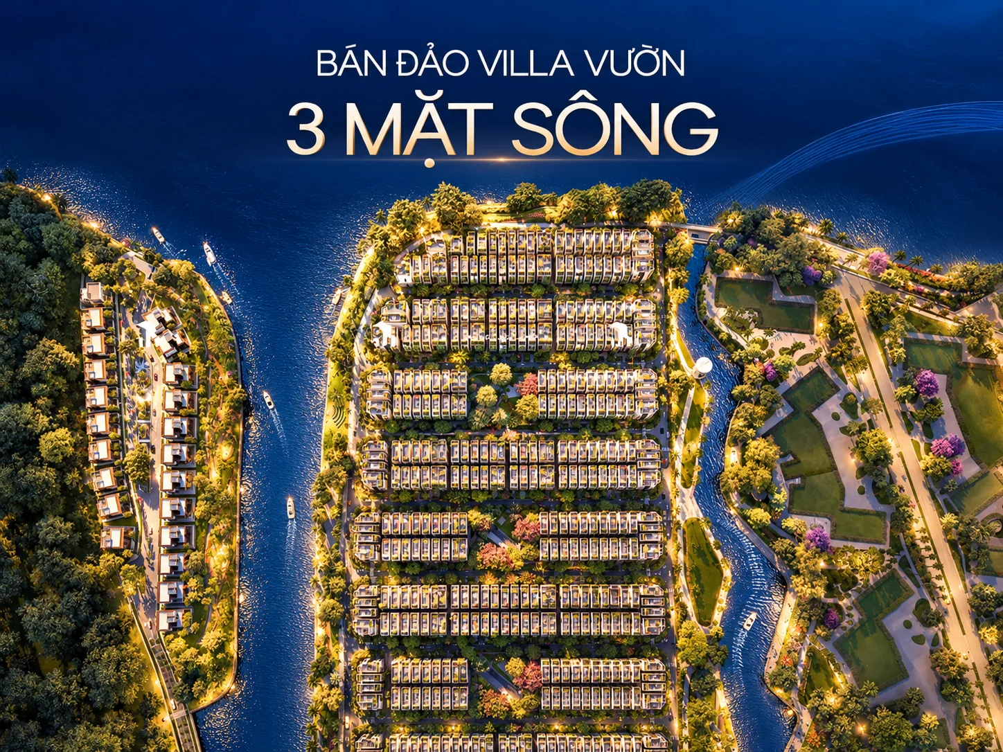 Biệt thự Sola bán đảo villa vườn 3 mặt sông