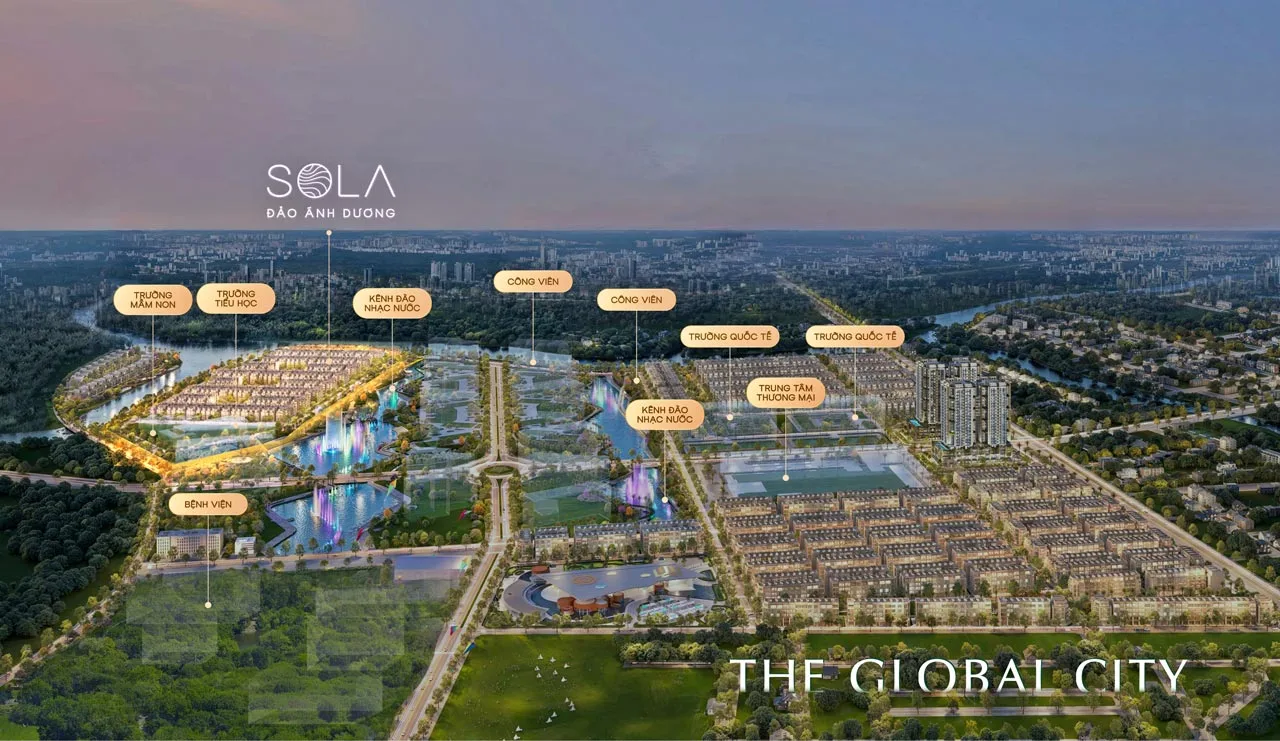 Sola Đảo Ánh Dương và hệ tiện ích The Global City