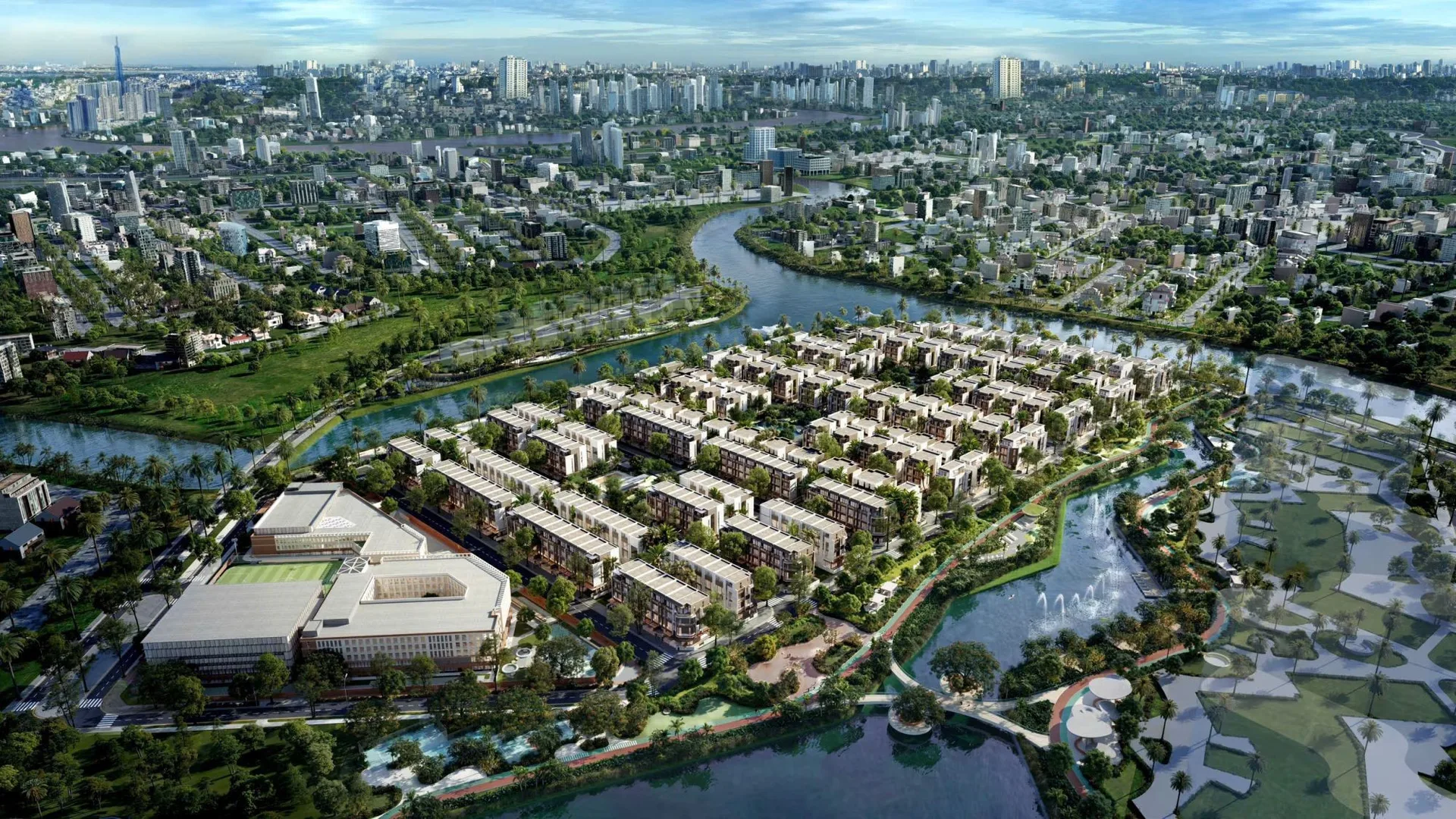 Toàn cảnh khu biệt thự Sola từ trên cao